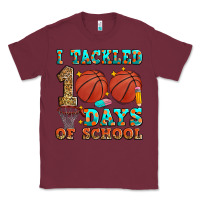 Burgundy i tackled 100 days of school basketball Classic Tee - Zillion Design Studio