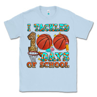 Dusty Blue i tackled 100 days of school basketball Classic Tee - Zillion Design Studio