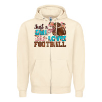 Sandshell just a girl who loves football Zipper Hoodie - HRA Design Shop