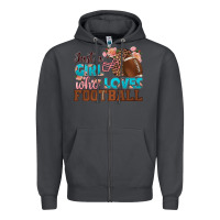 Smoke just a girl who loves football Zipper Hoodie - HRA Design Shop