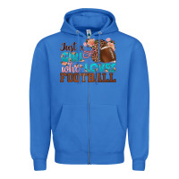 True Royal just a girl who loves football Zipper Hoodie - HRA Design Shop