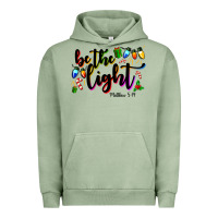 Pigment Oil Green be the light matthew 5 14 Urban Hoodie - MaliasSmallBusiness