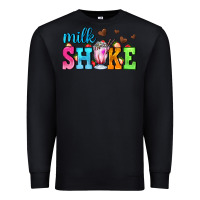 Black milk shake with chocolate heart Premium Sweatshirt - AdoDesignShop