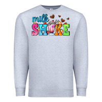 Heather Grey milk shake with chocolate heart Premium Sweatshirt - AdoDesignShop