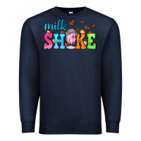 Navy milk shake with chocolate heart Premium Sweatshirt - AdoDesignShop
