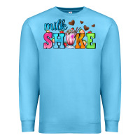 Ocean Blue milk shake with chocolate heart Premium Sweatshirt - AdoDesignShop
