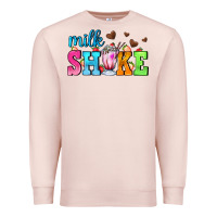 Pale Pink milk shake with chocolate heart Premium Sweatshirt - AdoDesignShop