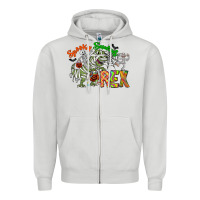 Dove Grey spooky sourus Zipper Hoodie - CowhideDigitalArt