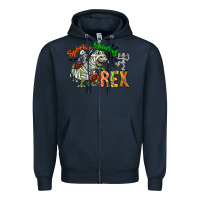 Navy spooky sourus Zipper Hoodie - CowhideDigitalArt