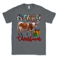 Charcoal Heather Texas Longhorn Merry Christmas Classic Tee - RanaPortraitStore