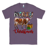 Lavender Texas Longhorn Merry Christmas Classic Tee - RanaPortraitStore