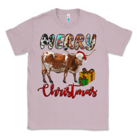 Lilac Texas Longhorn Merry Christmas Classic Tee - RanaPortraitStore