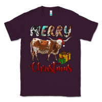 Plum Texas Longhorn Merry Christmas Classic Tee - RanaPortraitStore