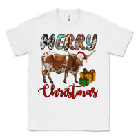 White Texas Longhorn Merry Christmas Classic Tee - RanaPortraitStore
