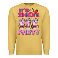 Antique Gold its shake party with milkshake Premium Sweatshirt - AdoDesignShop