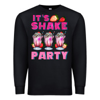 Black its shake party with milkshake Premium Sweatshirt - AdoDesignShop