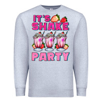 Heather Grey its shake party with milkshake Premium Sweatshirt - AdoDesignShop