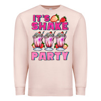 Pale Pink its shake party with milkshake Premium Sweatshirt - AdoDesignShop