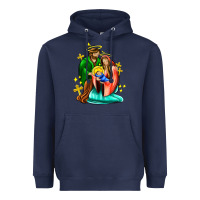 Navy oh holy night  with cross ado Heavyweight Hoodie - AdoDesignShop