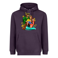 Plum oh holy night  with cross ado Heavyweight Hoodie - AdoDesignShop