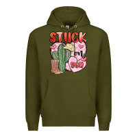 Army Green stuck on you Premium Hoodie - MaliasSmallBusiness