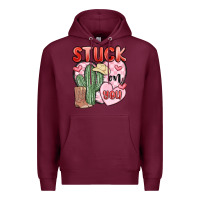 Burgundy stuck on you Premium Hoodie - MaliasSmallBusiness