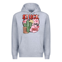 Heather Grey stuck on you Premium Hoodie - MaliasSmallBusiness