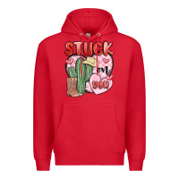 Red stuck on you Premium Hoodie - MaliasSmallBusiness