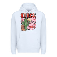 White stuck on you Premium Hoodie - MaliasSmallBusiness