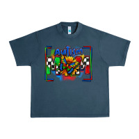 Midnight Navy autism mom checkered flag Urban Heavy Tee - Zillion Design Studio