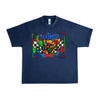 Navy autism mom checkered flag Urban Heavy Tee - Zillion Design Studio