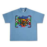 Pebble Blue autism mom checkered flag Urban Heavy Tee - Zillion Design Studio