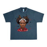 Midnight Navy christmas african girl Urban Heavy Tee - BarkalooDesign
