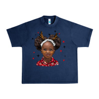 Navy christmas african girl Urban Heavy Tee - BarkalooDesign