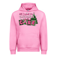 Fuchsia Pink all i want for is a care Urban Hoodie - MaliasSmallBusiness