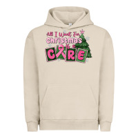 Pigment French Oak all i want for is a care Urban Hoodie - MaliasSmallBusiness