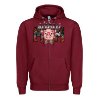 Burgundy show mom Zipper Hoodie - SublimationCraftShop