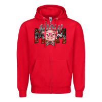 Red show mom Zipper Hoodie - SublimationCraftShop