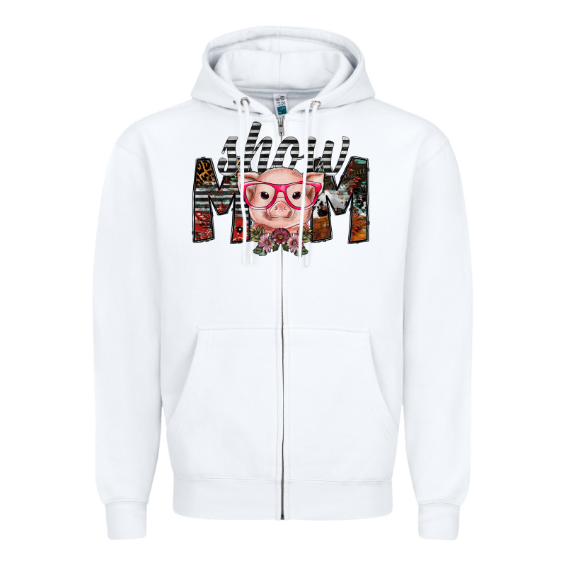 Show Mom Zipper Hoodie by SublimationCraftShop | Teevron