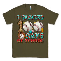Army Green i tackled 100 days of school baseball Classic Tee - Zillion Design Studio