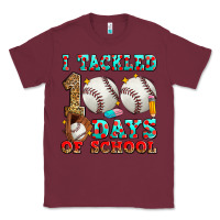 Burgundy i tackled 100 days of school baseball Classic Tee - Zillion Design Studio