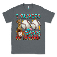 Charcoal Heather i tackled 100 days of school baseball Classic Tee - Zillion Design Studio