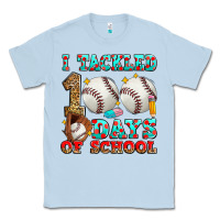Dusty Blue i tackled 100 days of school baseball Classic Tee - Zillion Design Studio