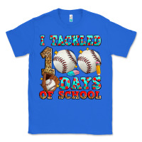 True Royal i tackled 100 days of school baseball Classic Tee - Zillion Design Studio