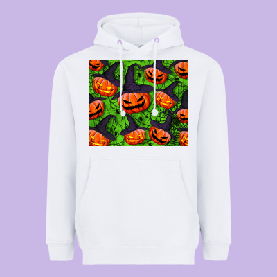 Halloween Pumpkin Tumbler Heavyweight Hoodie Designed By Bundleandbundleshop