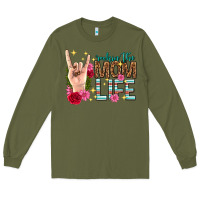 Army Green rockin the mom life mothers day Long Sleeve Tee - texasbilliewilder