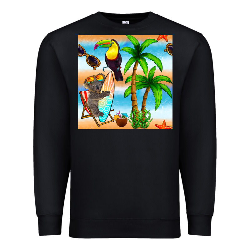 Tropical Animals Seamless Pattern Premium Sweatshirt by BundleAndBundleShop | Teevron