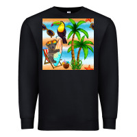 Black tropical animals seamless pattern Premium Sweatshirt - BundleAndBundleShop