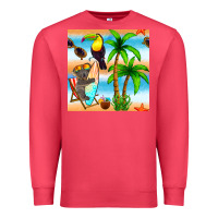Cardinal tropical animals seamless pattern Premium Sweatshirt - BundleAndBundleShop