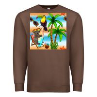 Chestnut tropical animals seamless pattern Premium Sweatshirt - BundleAndBundleShop